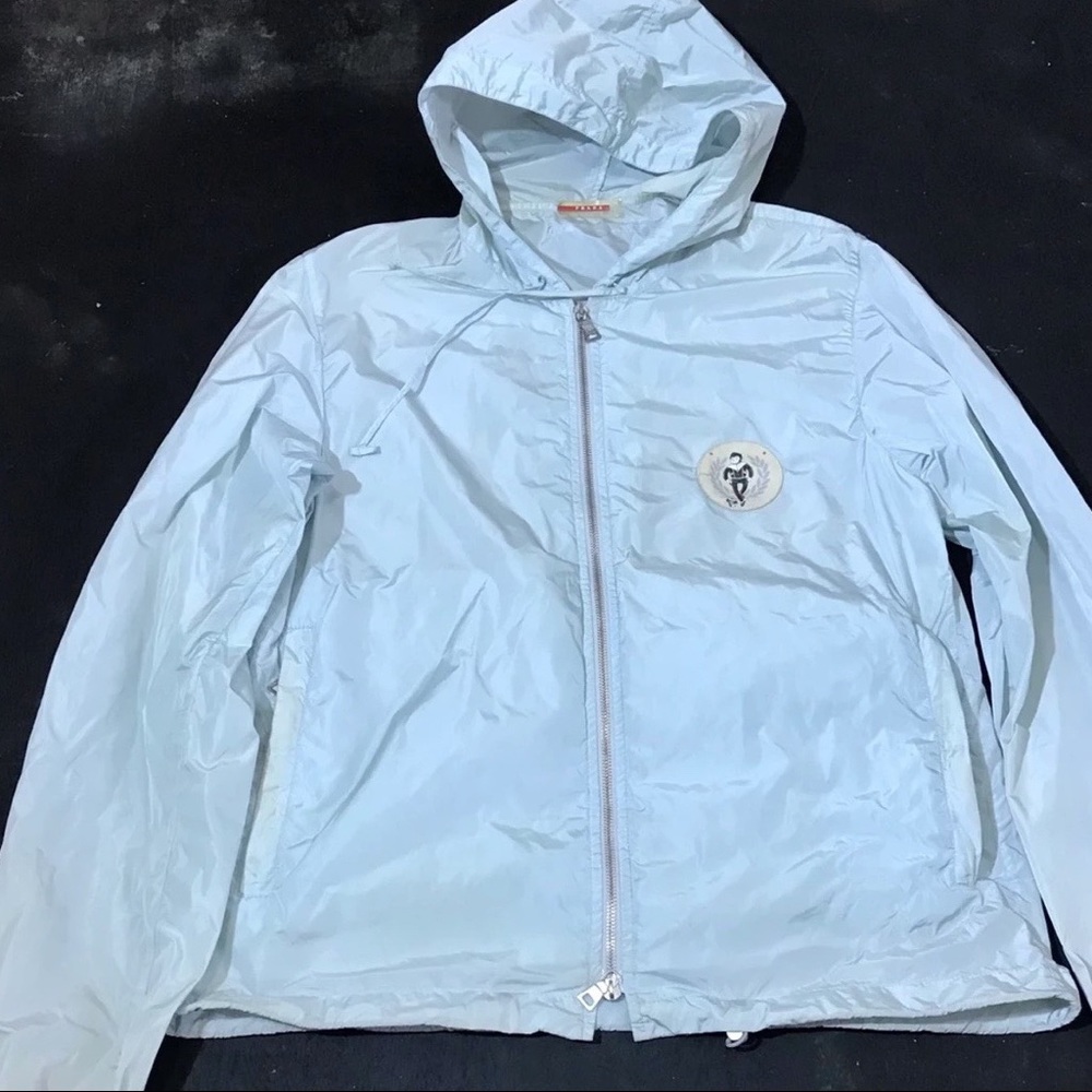 Vintage Prada light blue windbreaker